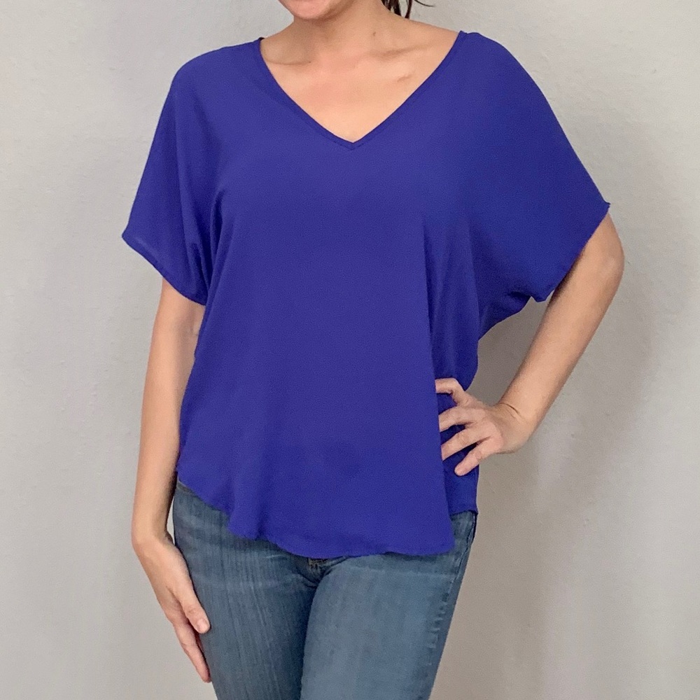 Lush Ultramarine Kimono Short Sleeve Top small
